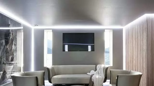 футуристическая гостиная с подсветкой